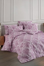 L'essentiel linge de maison Juego de funda de edredón doble Diego - Lilac